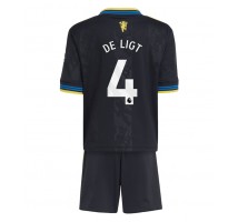 Manchester United Matthijs de Ligt #4 Koszulka Trzecia dzieci 2025-26 Krótki Rękaw (+ krótkie spodenki)